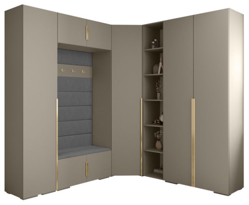 Garderoba do przedpokoju Abiks INOVA 1 Z2 kaszmir+złoty+manila16 1szt.