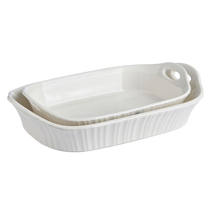 Zestaw Prostokątnych Naczyń VESSIA Do Zapiekania Górna Rączka 2 szt.