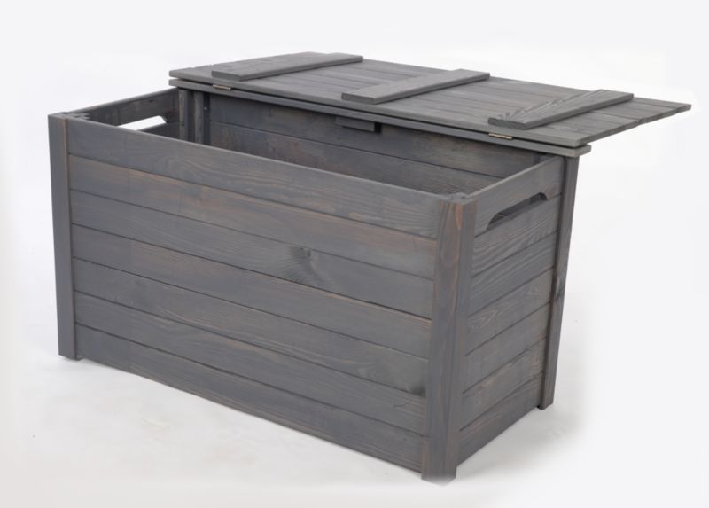 Skrzynia MODO24 ogrodowa drewniana 190 l 48 x 81 x 52 cm impregnacja szara 1 szt.