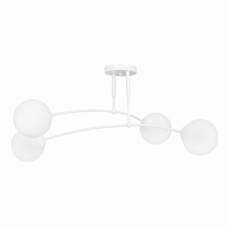 Lampa sufitowa wisząca Emibig Pregos 6378 biała szklane kule 4xE14 x 40W 1 szt.