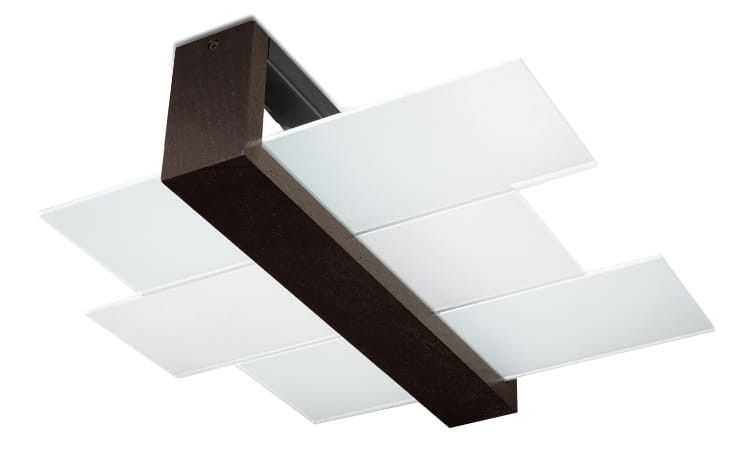 Lampa sufitowa wisząca Sollux Lighting Feniks 5764 wenge-biała szerokość 43 cm 2xE27 x 60W 1 szt.