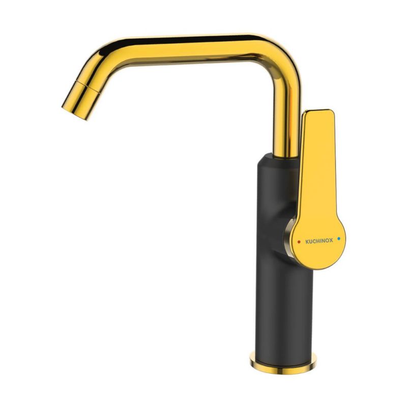 Bateria Umywalkowa Kuchinox Stojąca Alanis Czarna/Złota 1 szt.