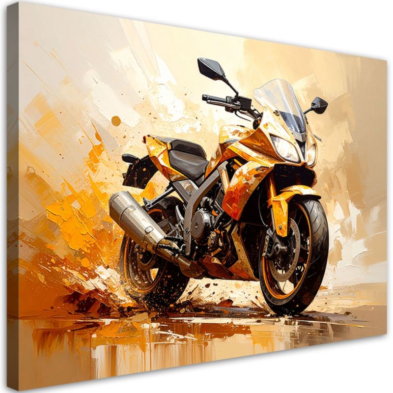 Obraz młodzieżowy do biura Feeby Motocykl Ścigacz Sportowy 120x80cm 1szt