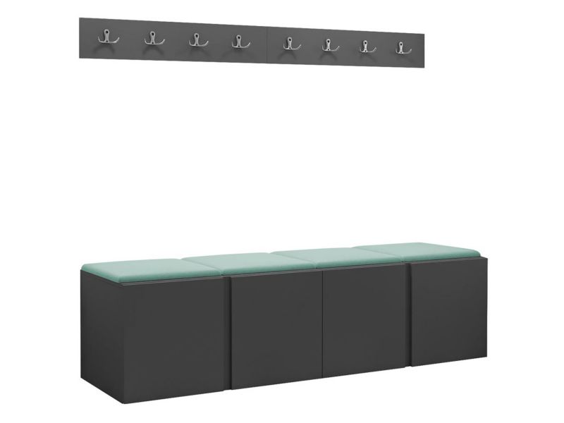 Garderoba MIRJAN 24 Orion VII grafit + miętowy 1 kpl.