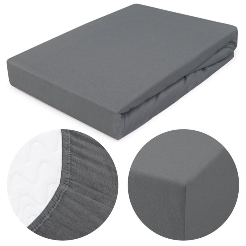 Prześcieradło jersey z gumką Darymex 120x200 kolor Szary 1 szt.