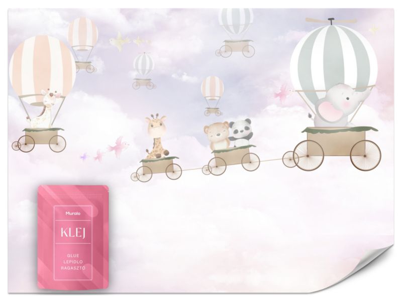 Fototapeta Muralo Zwierzątka Latające Balony 350x256 cm 1szt.