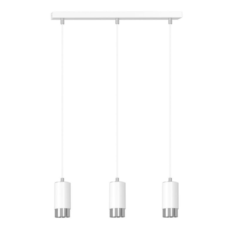 Lampa sufitowa Emibig Fumiko biała chromowana wym: 100 x 45 x 8 cm 3xGU10 x 10W 1 szt.