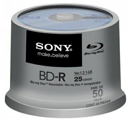 SONY BD-R x6 25GB PRINT c-50 - Henryx24
