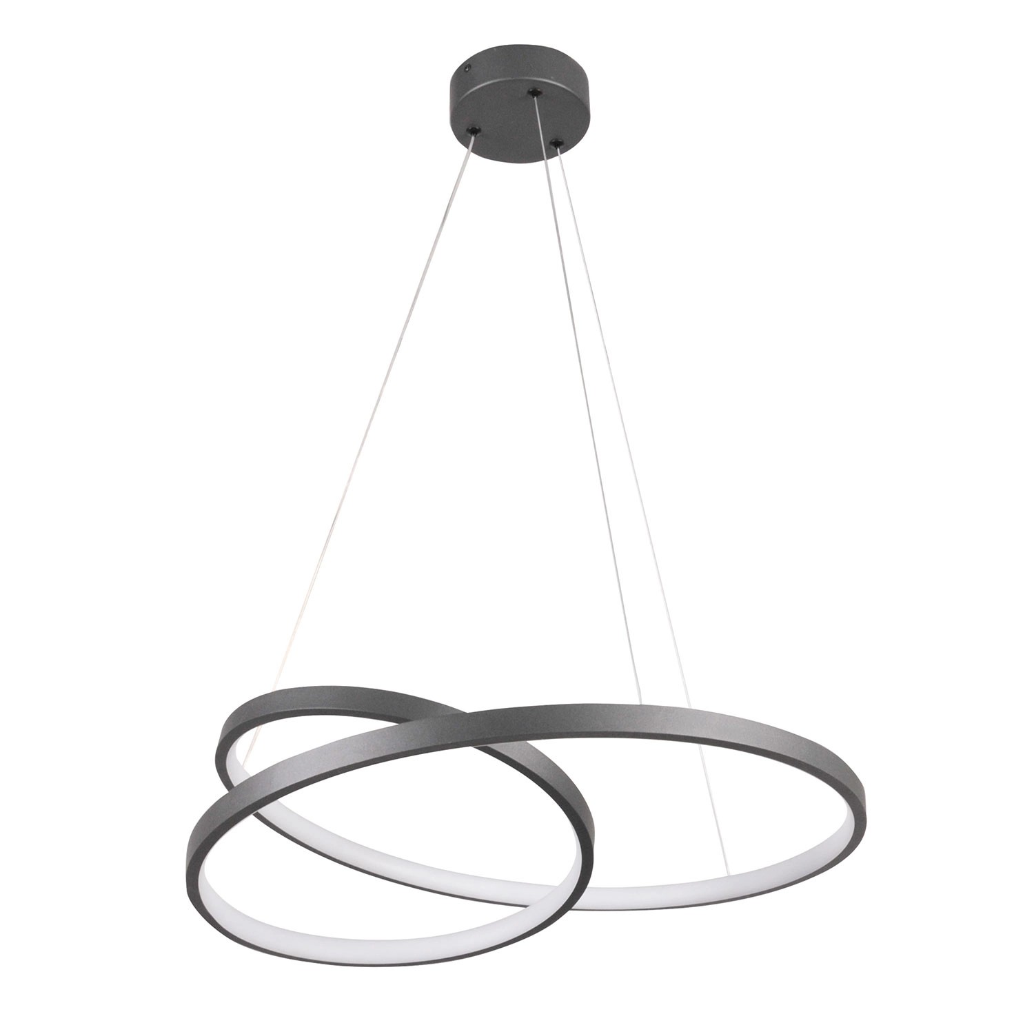 Goldlux Lampa wisząca LED ZEFIRA 40W 4000K 3700lm 50 cm antracytowa