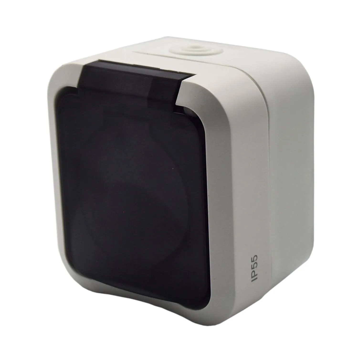 Düwi Gniazdo Aqua Pro pojedyncze z klapką dymną 2P+Z białe IP55