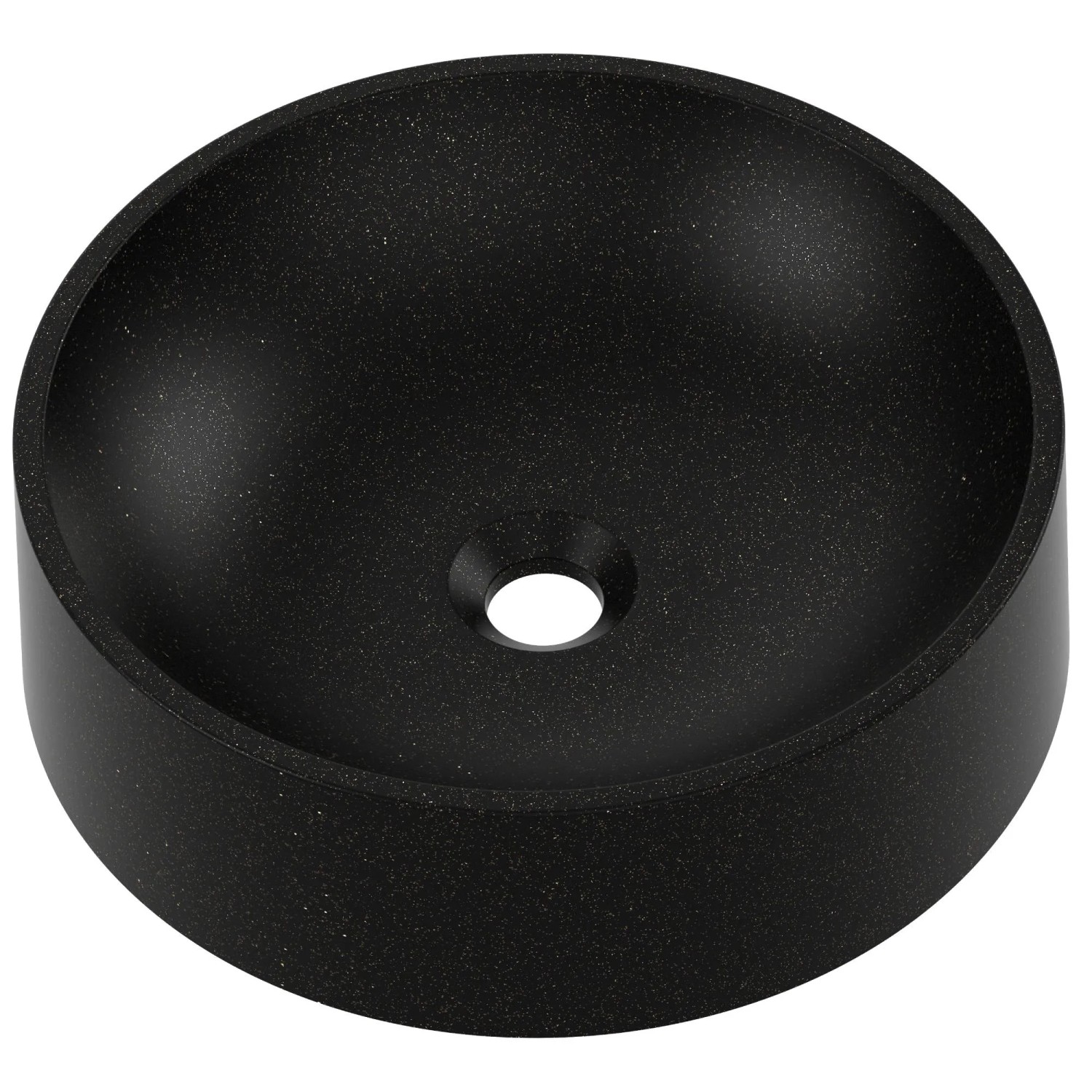 Axis Umywalka MAUN 40 nablatowa granitowa czarno złota