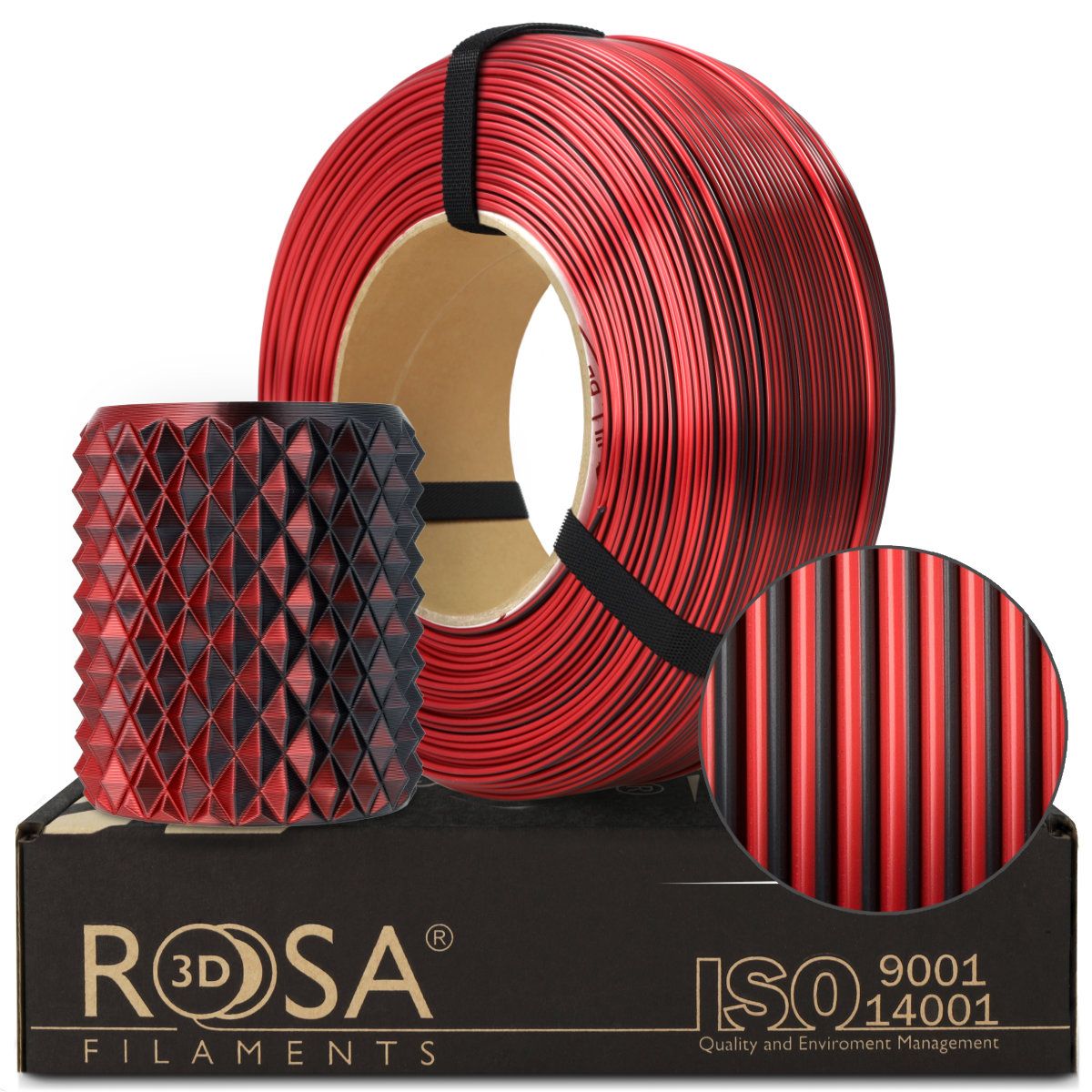 Filament 3D ReFill PLA Magic Silk Mistic Red