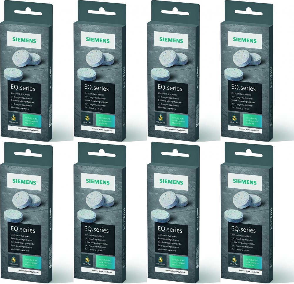 8x Tabletki czyszczące Siemens TZ80001, 10 sztuk x 2.7g