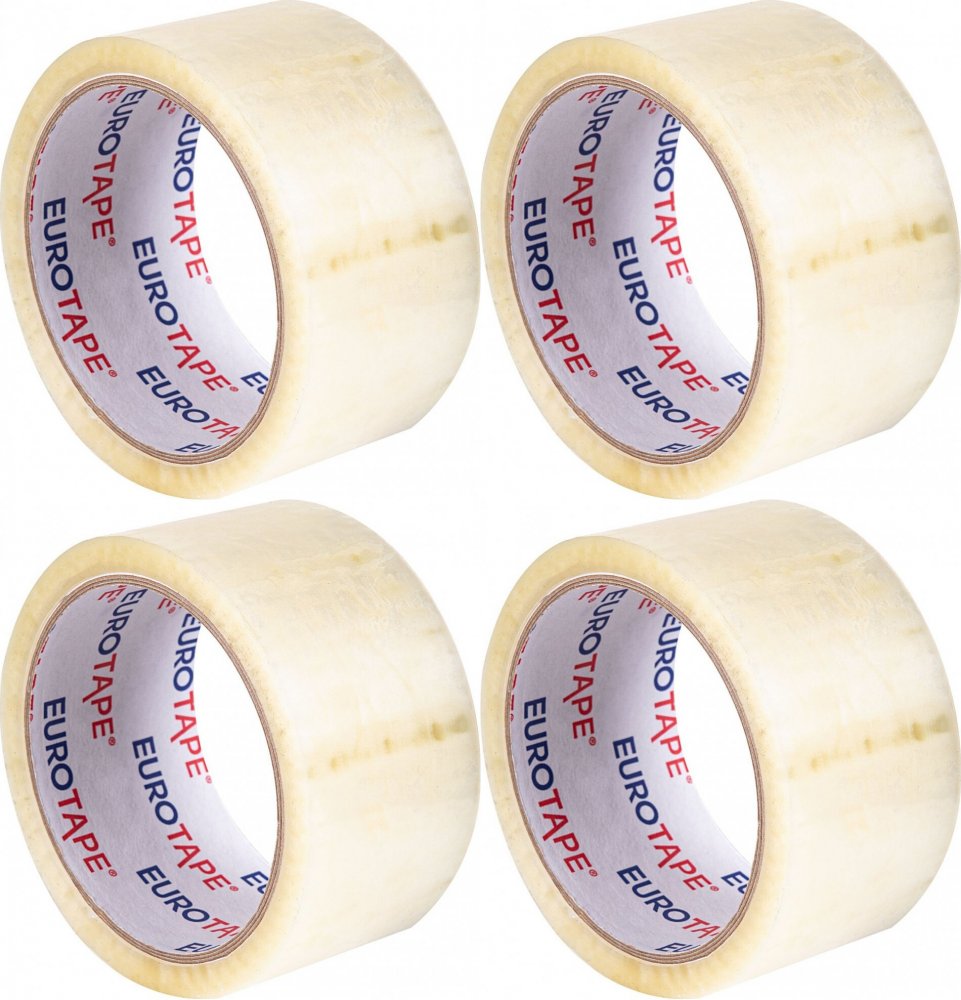 4x Taśma pakowa Dalpo Euro-tape, 72mmx66m, transparentny