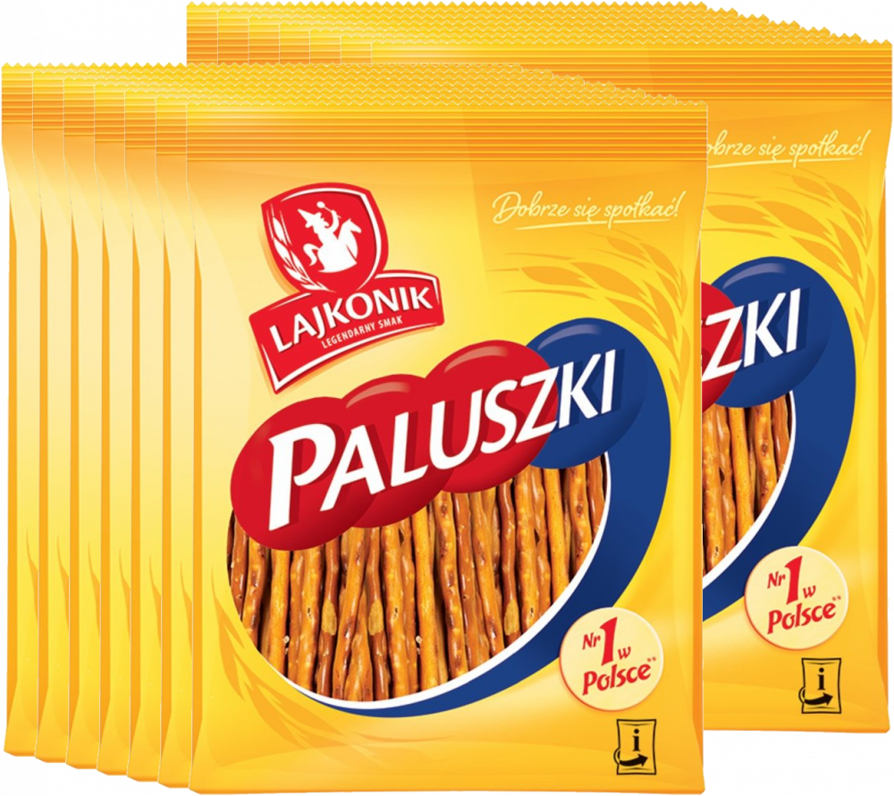 14x Paluszki Lajkonik, z solą, 200g