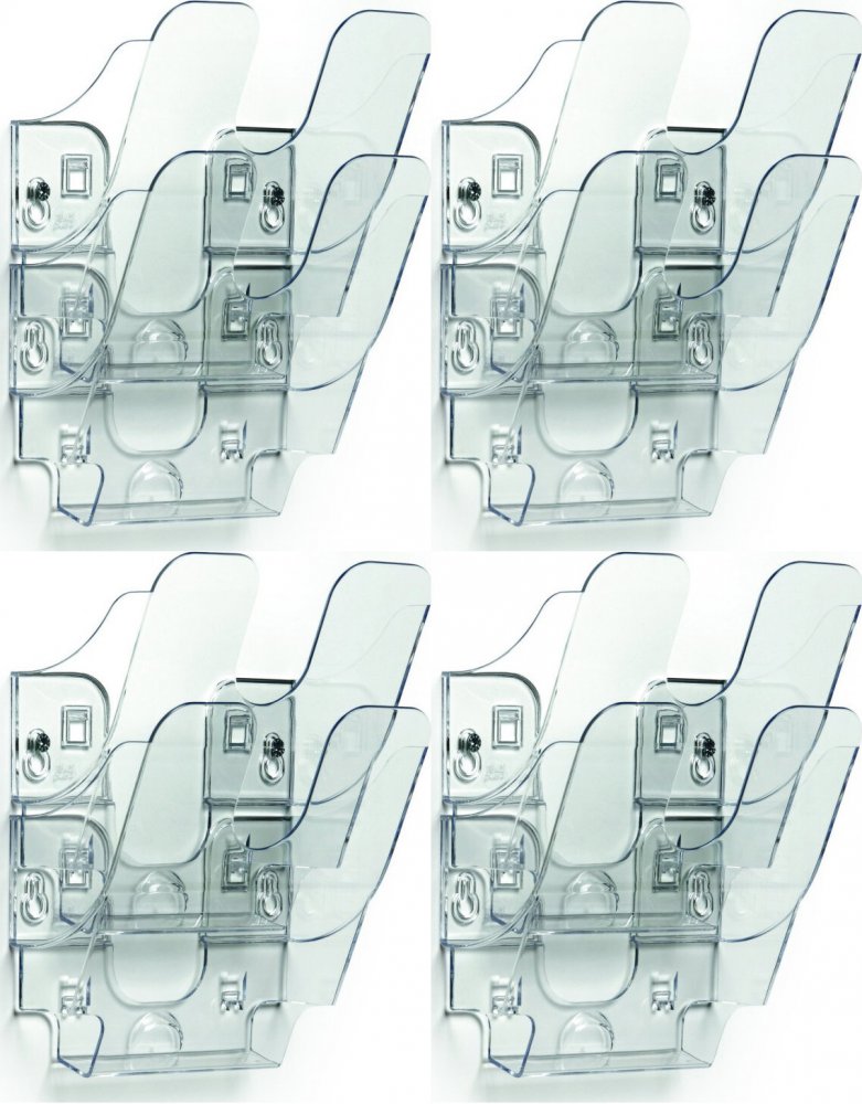 4x Pojemnik na dokumenty Durable Flexiplus, pionowy, A5, zestaw 2 sztuk, przezroczysty