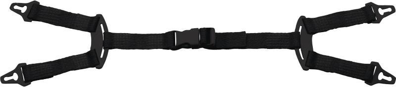 Pasek podbródkowy Delta Plus Dynamic Jugalpha, 4 punktowy, 10 sztuk, czarny