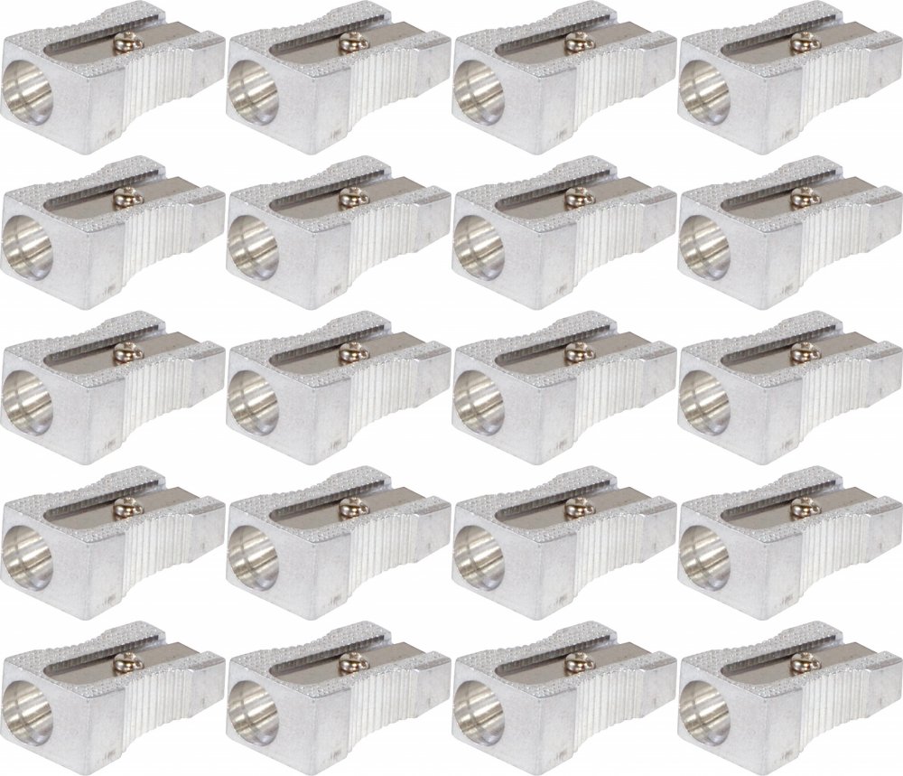 20x Temperówka Donau, aluminium, 1 otwór, srebrny