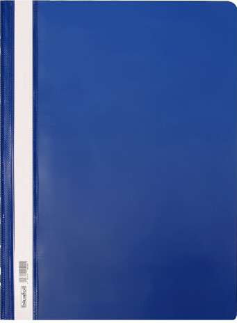 100x Skoroszyt plastikowy bez oczek Biurfol, twardy, A4, do 200 kartek, granatowy