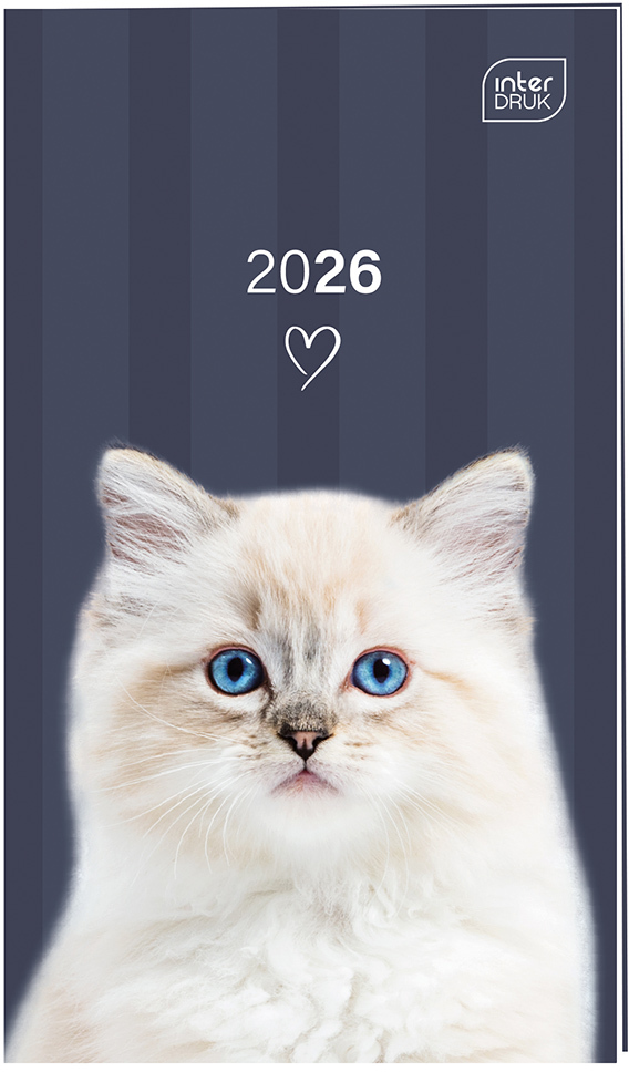 Kalendarz kieszonkowy 2026, Interduk, 9x15.5cm, tygodniowy, mix wzorów