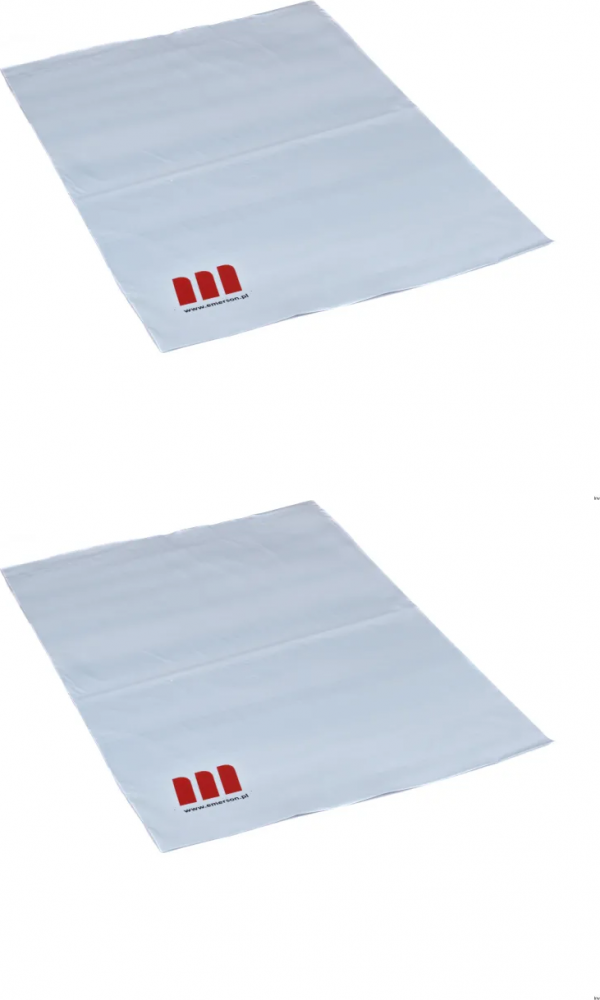 2x Foliopaki kurierskie Emerson, z nadrukiem, 34x40cm, 100 sztuk, biały