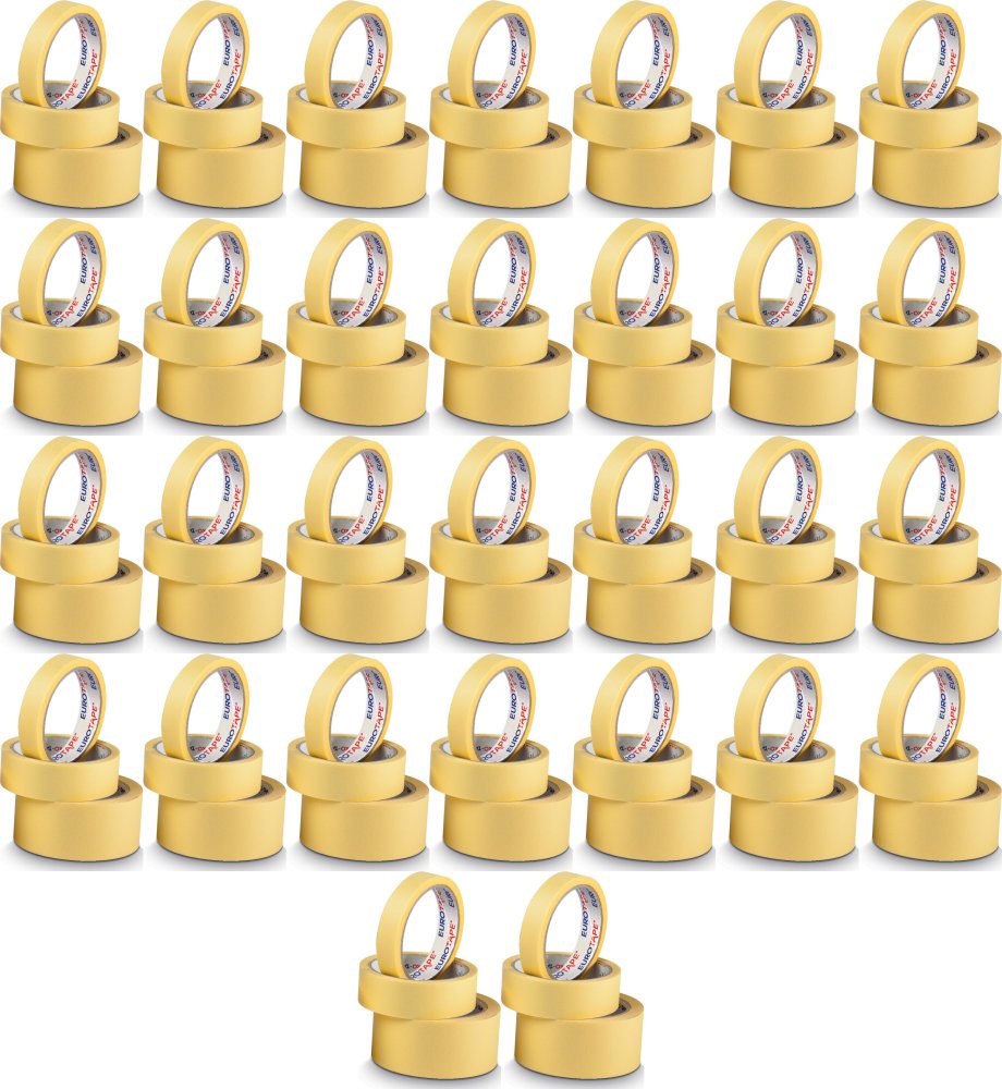 36x Taśma maskująca Dalpo, Euro-Tape, 25mm x 33m, żółty