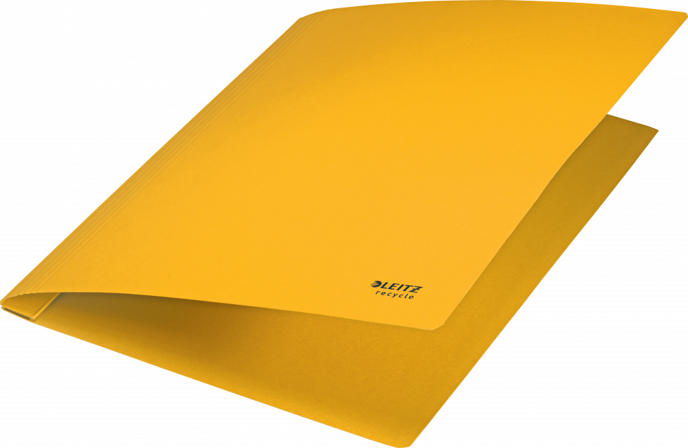 Skoroszyt kartonowy Leitz Recycle, A4, do 250 kartek, 275g/m2, żółty