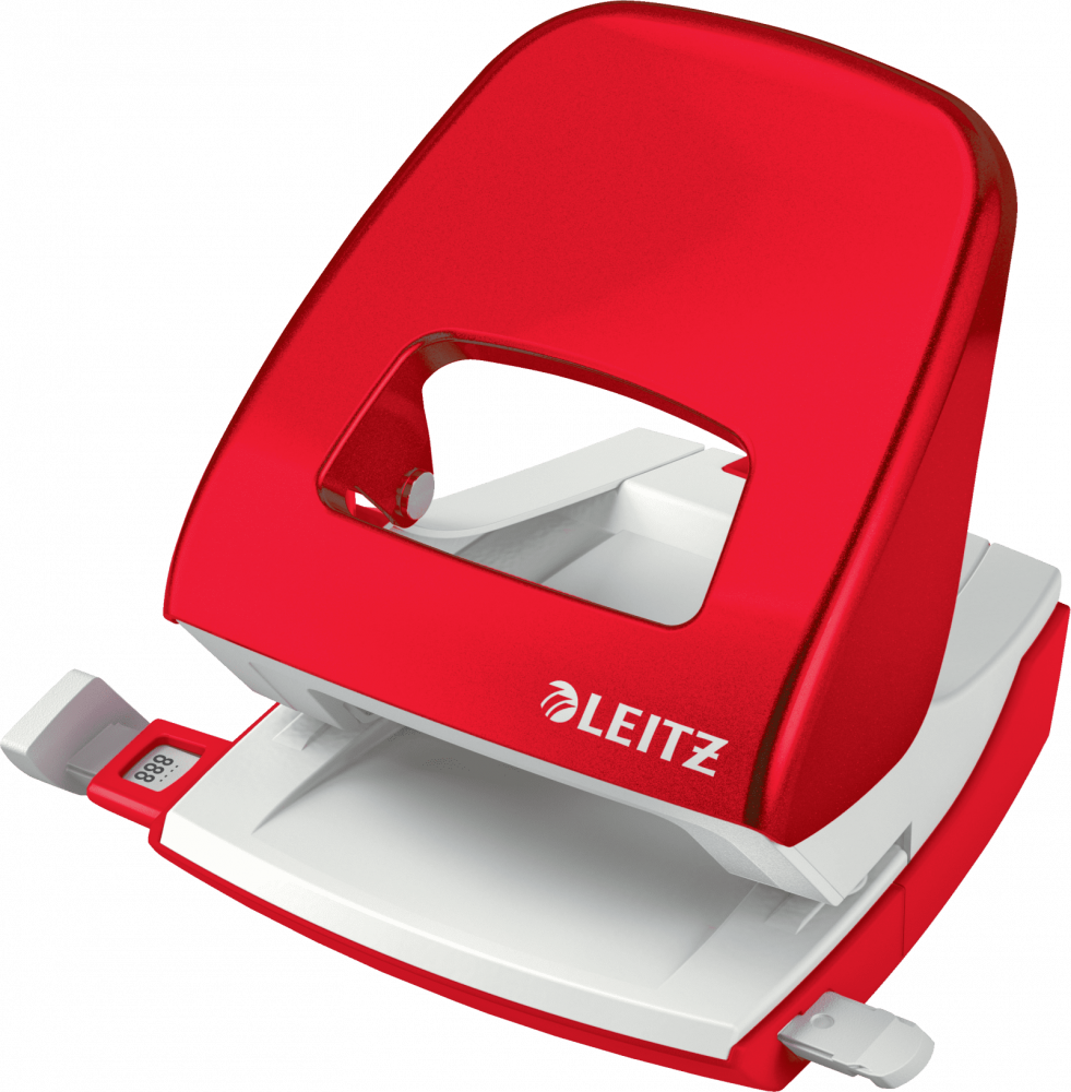 Dziurkacz Leitz Wow NeXXt, do 30 kartek, czerwony