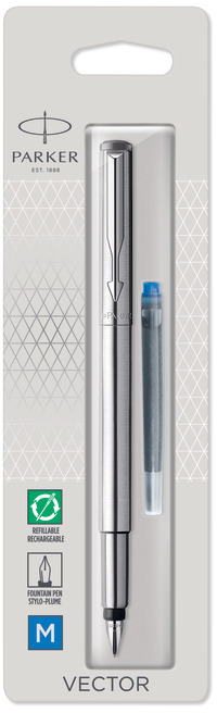 Pióro wieczne Parker, Vector, M, 0.7mm, blister, stalowy