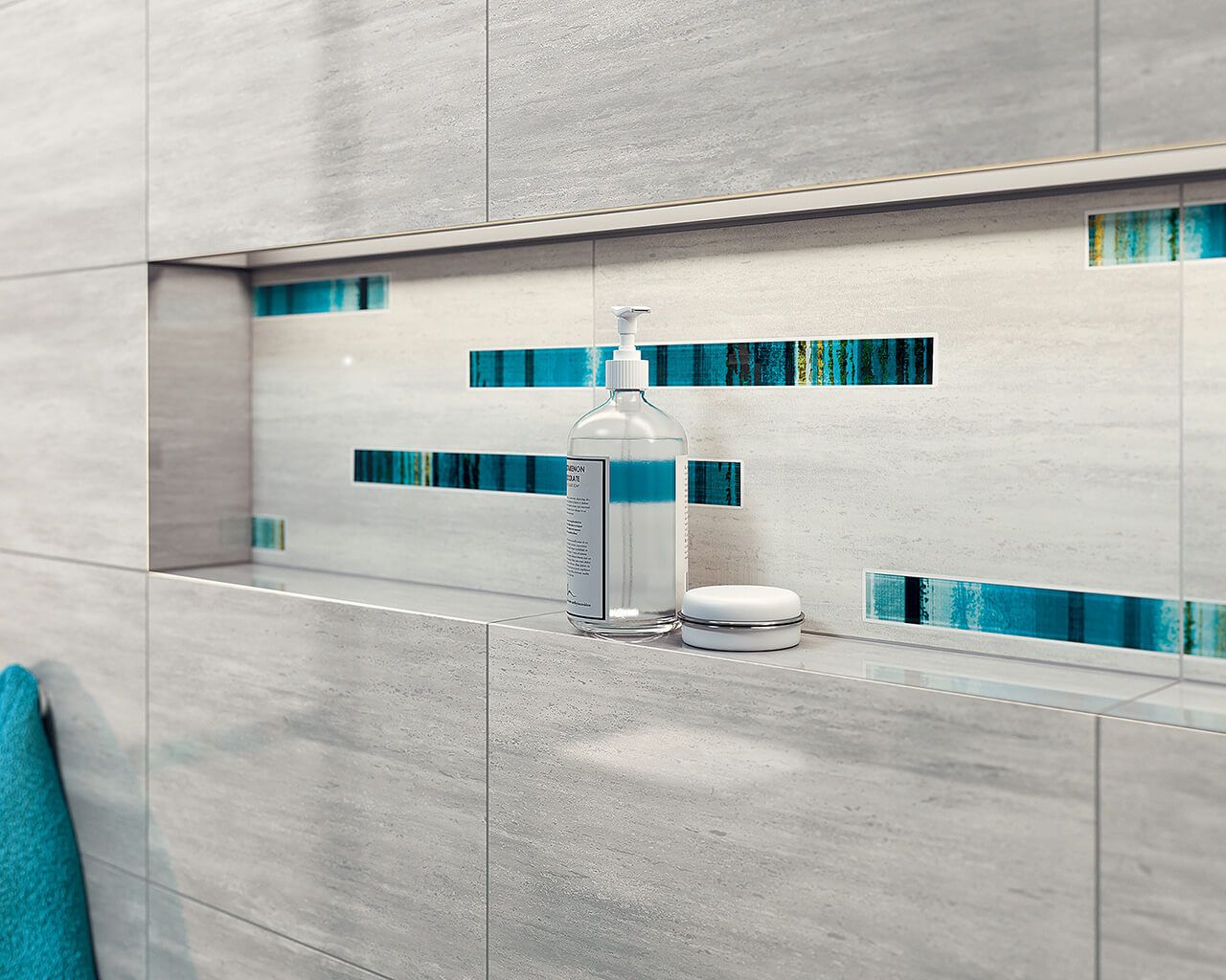 Paradyż Nati dekor ścienny 25x40 cm inserto grys mix kolorów połysk