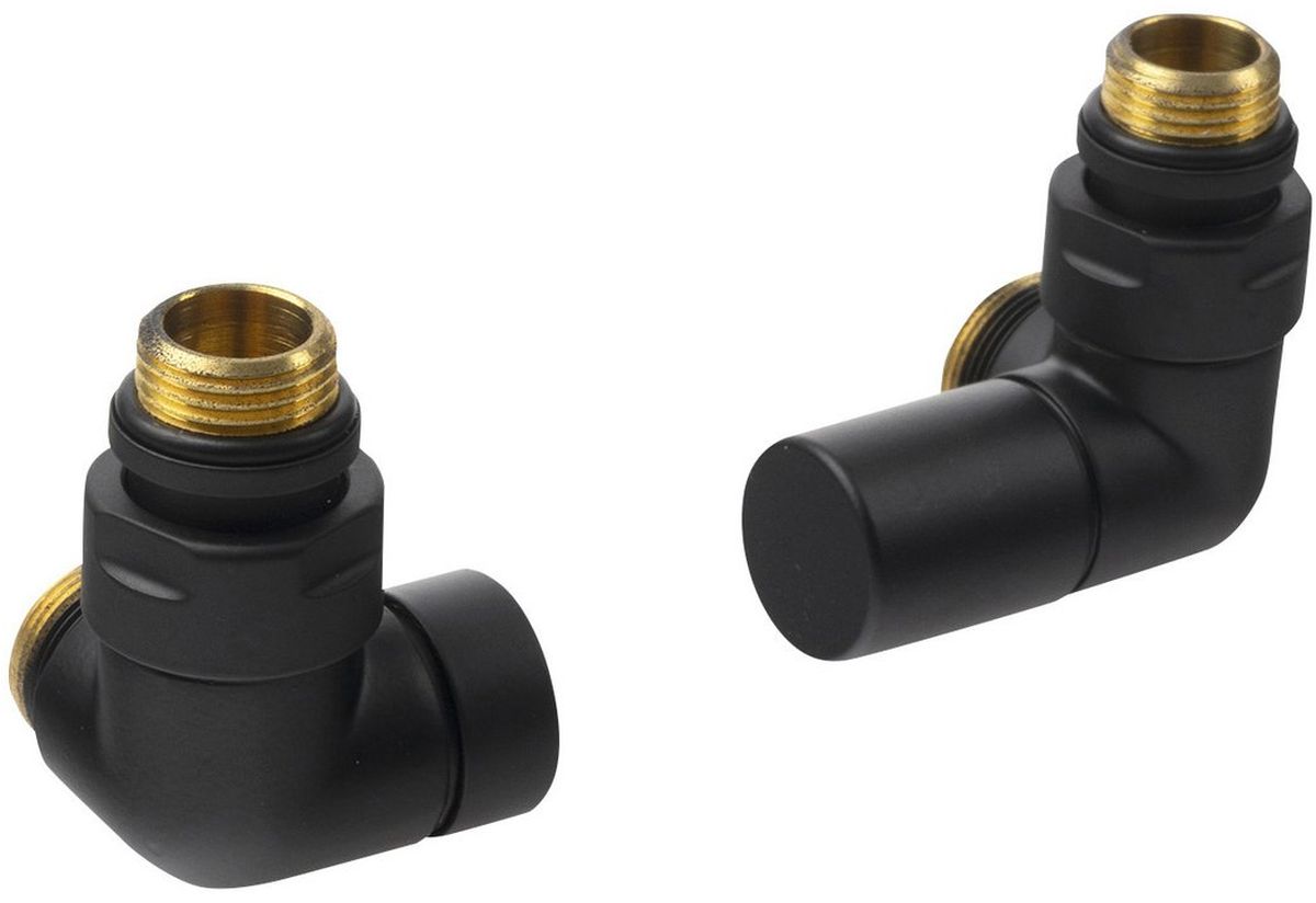 Sapho Corner Simply zestaw przyłączeniowy prawy czarny mat CP130BS