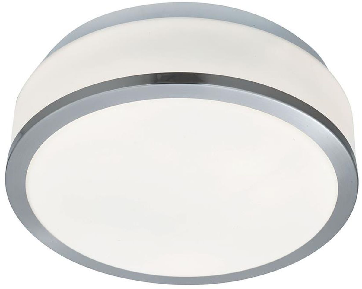 Searchlight Discs plafon 2x60W srebrny/szkło białe 7039-23SS