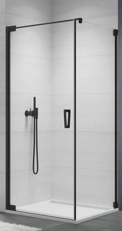 SanSwiss Cadura drzwi prysznicowe 90 cm prawe czarny mat/szkło przezroczyste CA1CD0900607