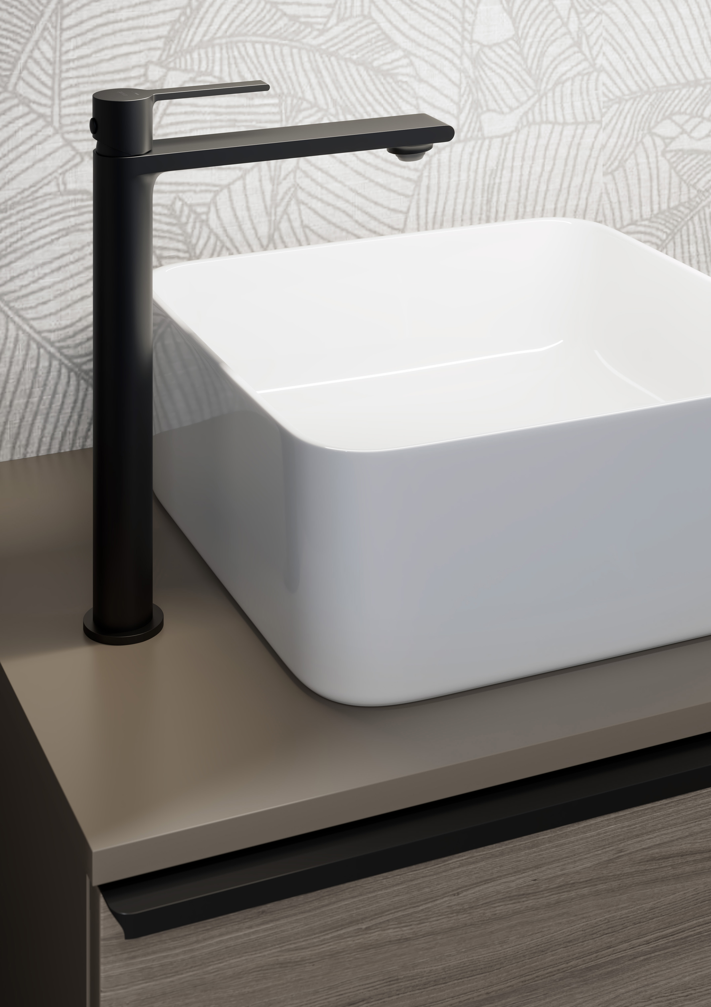 Cersanit Virgo bateria umywalkowa stojąca wysoka czarna S951-590 - Wysyłka w 24h