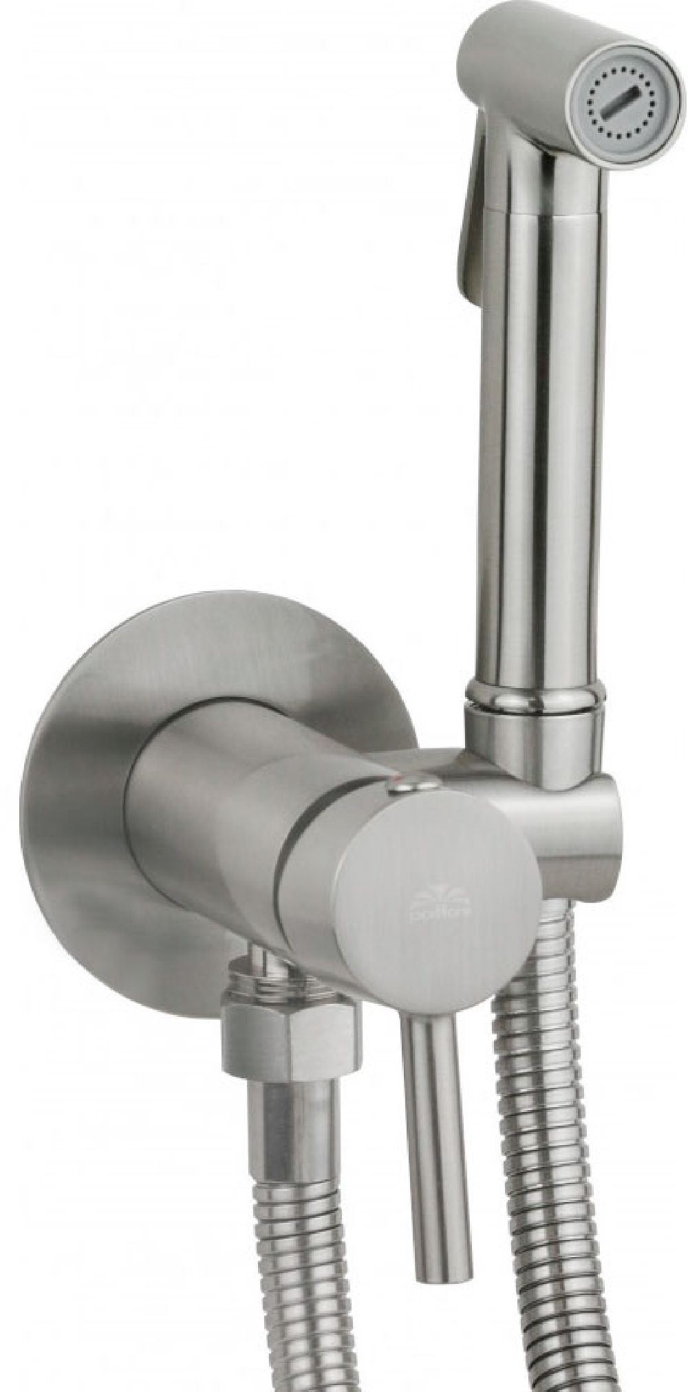 Paffoni Peonia bateria bidetowa podtynkowa ze słuchawką typu Bidetta stal szczotkowana ZDUP110ST