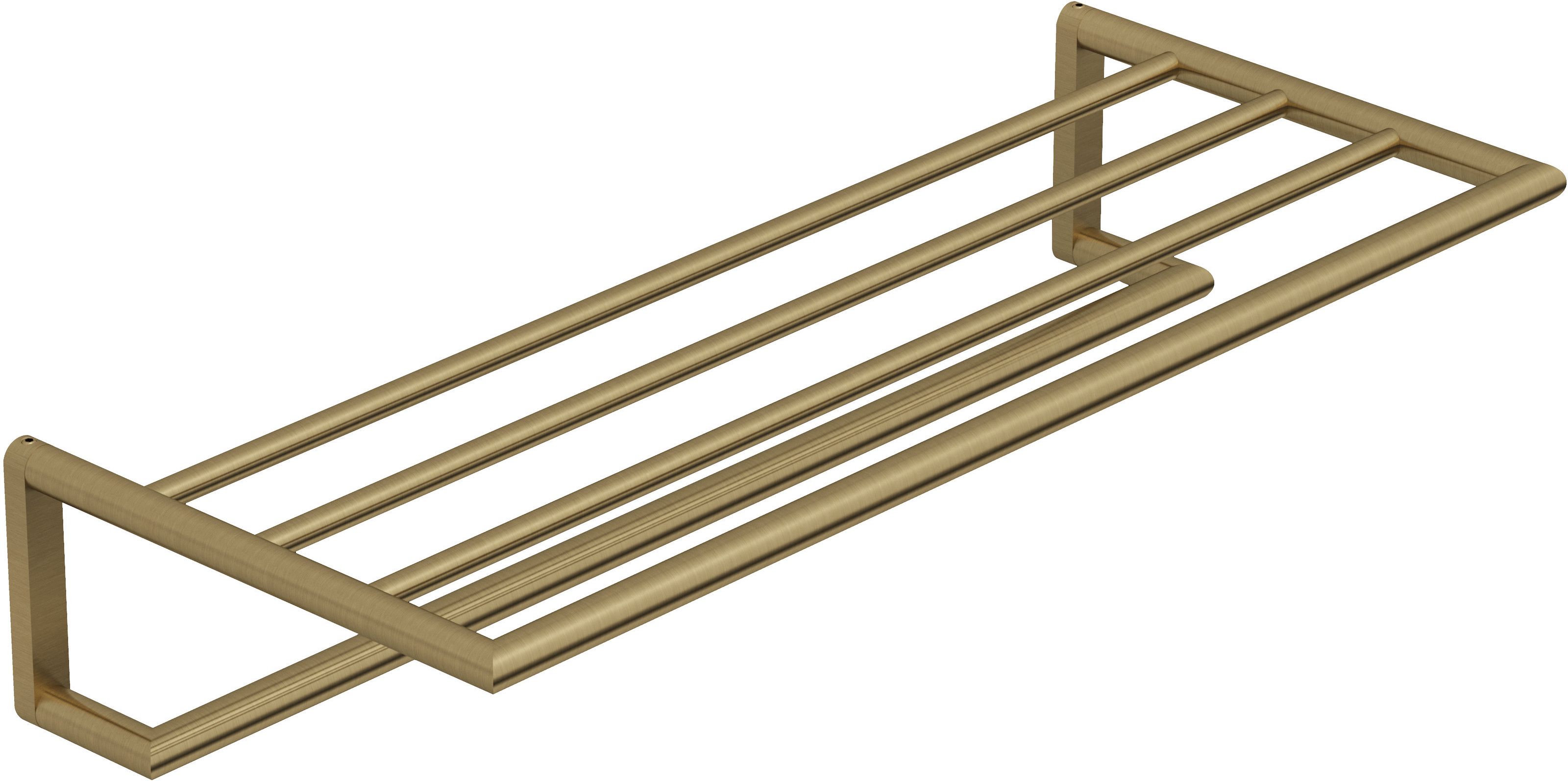 Kludi Vela R wieszak na ręcznik z półką 60 cm złoty szczotkowany 58989N0