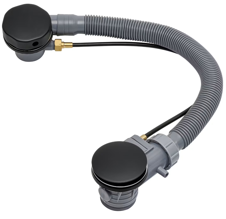 Kronenbach Krontec zestaw wykończeniowy syfonu czarny 603904 KB - Wysyłka w 24h