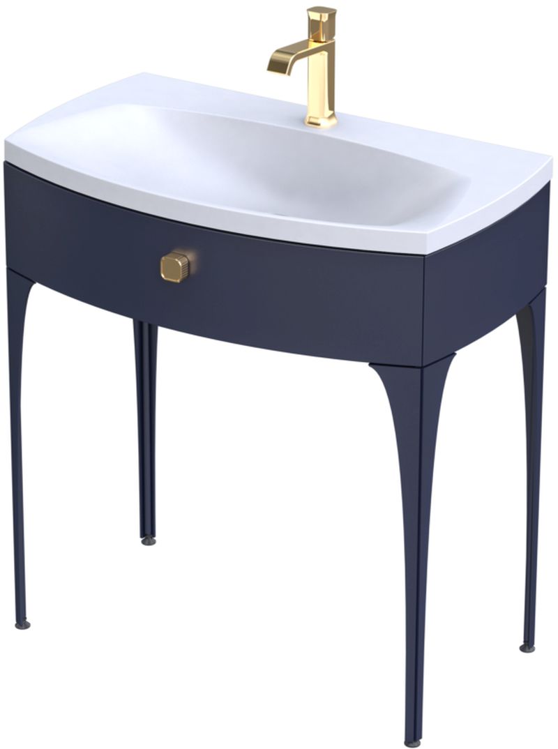 Oristo Louis szafka 81,6x47,7x87 cm podumywalkowa stojąca niebieska OR50-SD1S-82-14