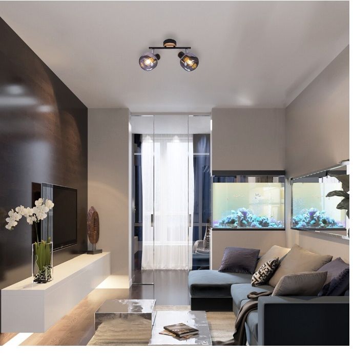 Rabalux Salazar lampa podsufitowa 2x40 W przydymiona 5398