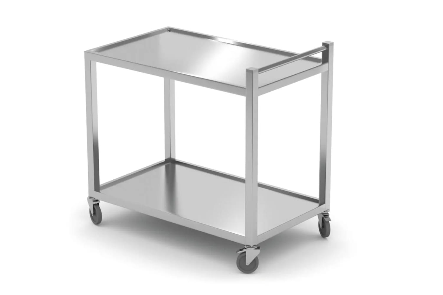 Wózek kelnerski spawany 2 półki, stal nierdzewna | 816691