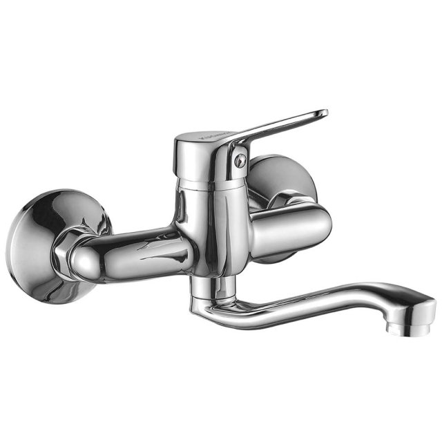 KUCHINOX Bateria umywalkowa ścienna TIBI z obrotową wylewką chrom BQY