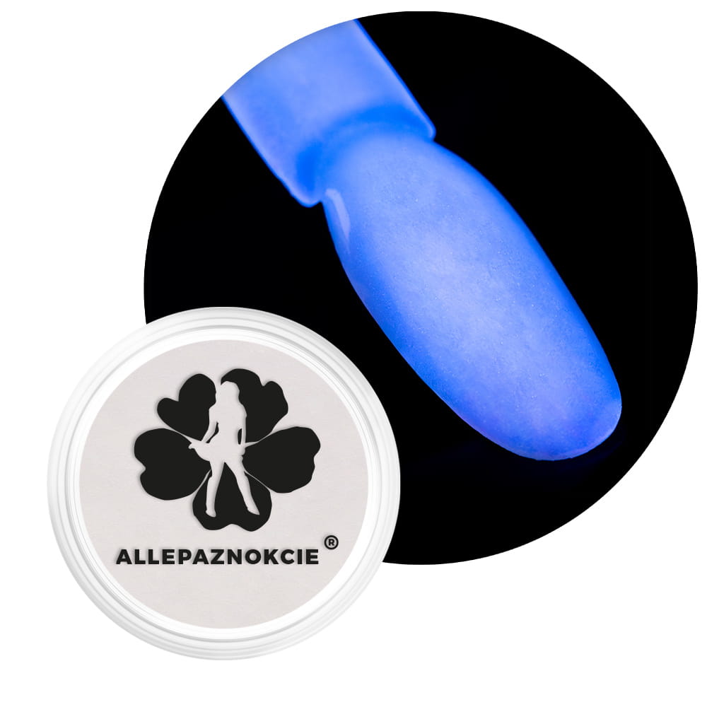 Pigment neonowy do paznokci w proszku Neon UV Pigment Allepaznokcie słoiczek 0,6 g Nr 01