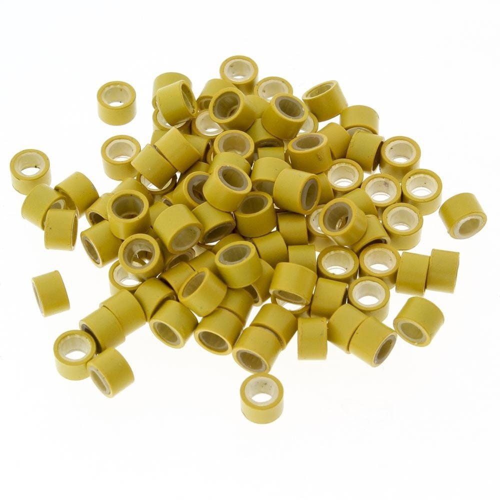 Mikroringi z silikonem do przedłużania włosów 4,5 mm kolor Nr 8 woreczek 100 szt