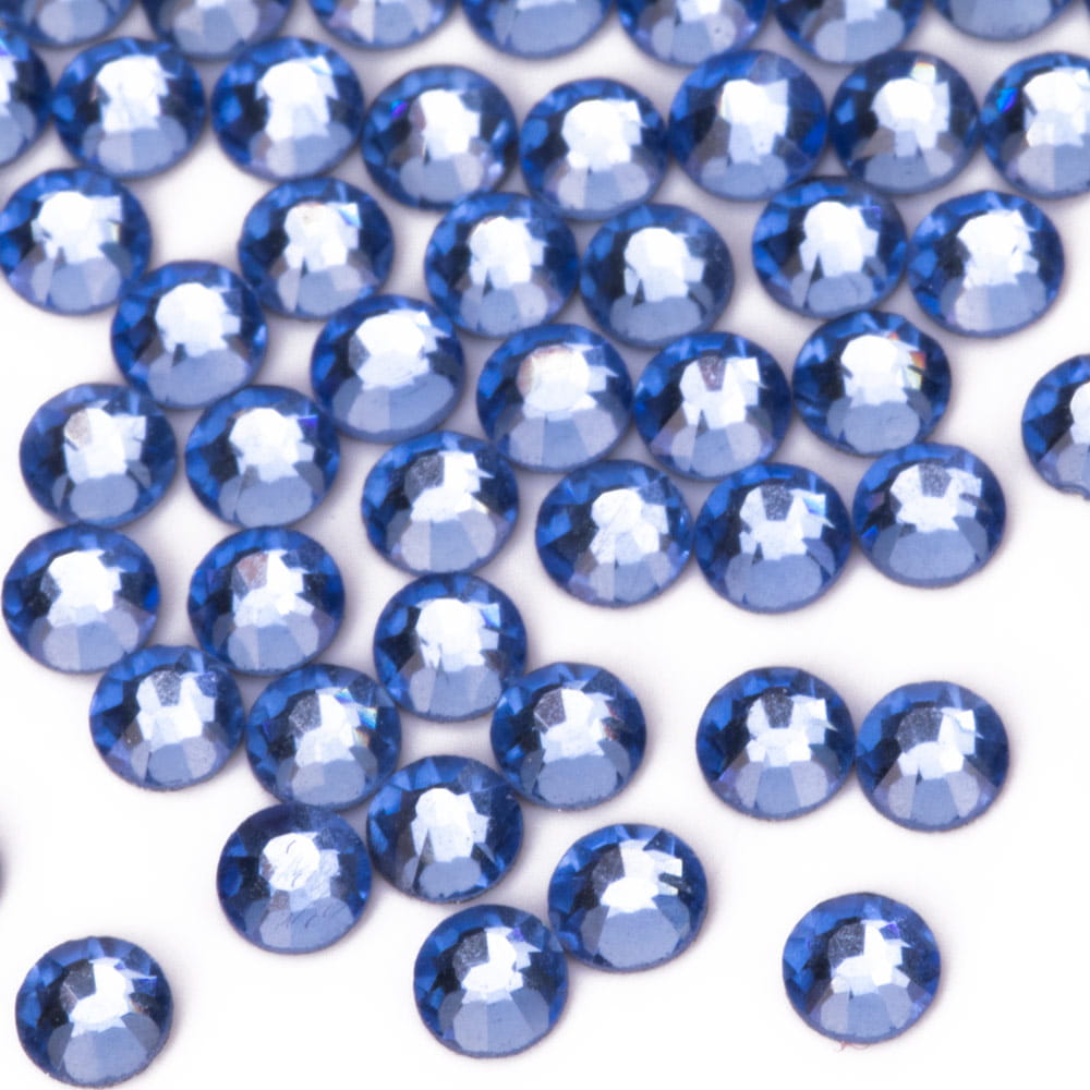 Cyrkonie do paznokci szklane SS10 Light Saphire ok.50 szt