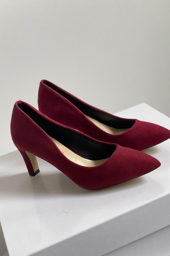 Czółenka 513/1 Bordo zamsz outlet