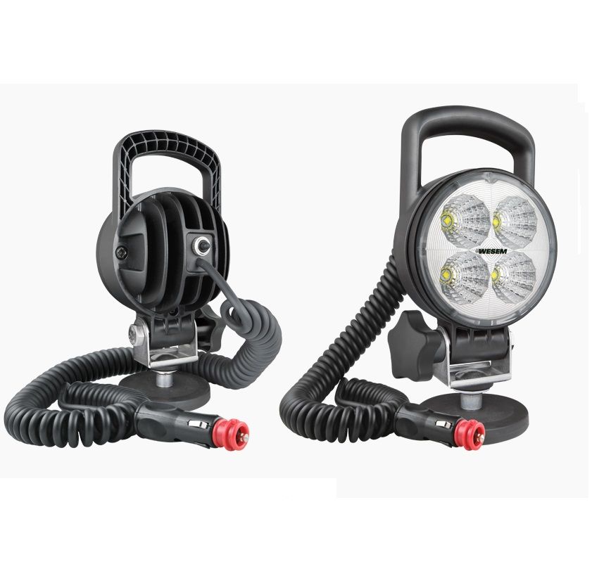 Lampa robocza LED 58° z uchwytem magnetycznym, przewodem spiralnym wyłącznik CRC5H.53353 Wesem