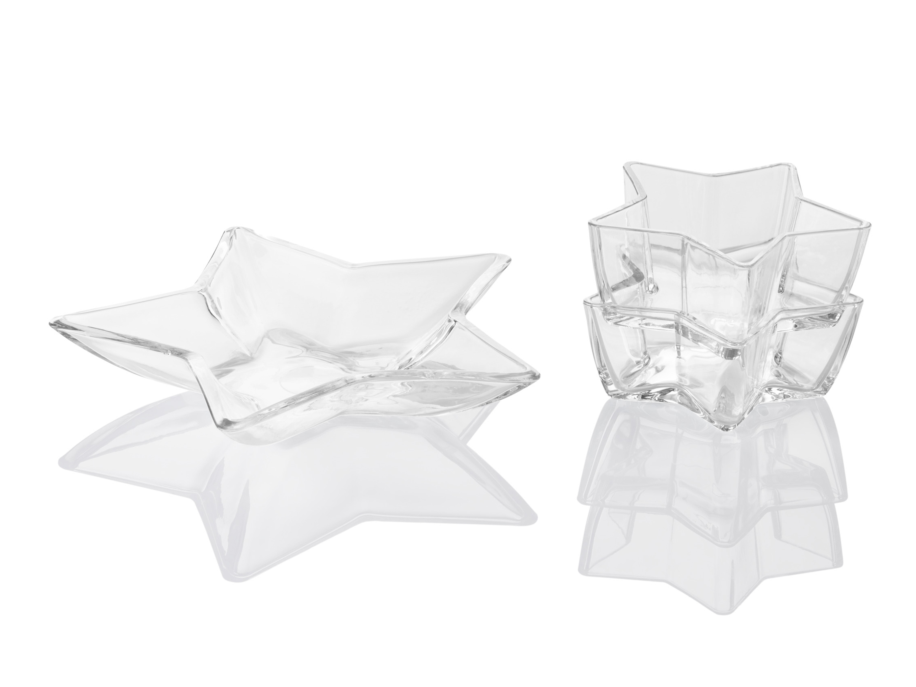 Livarno home Zestaw 3 lub 5 szklanych misek lub 5 półmisków W kształcie gwiazdki, 3 sztuki