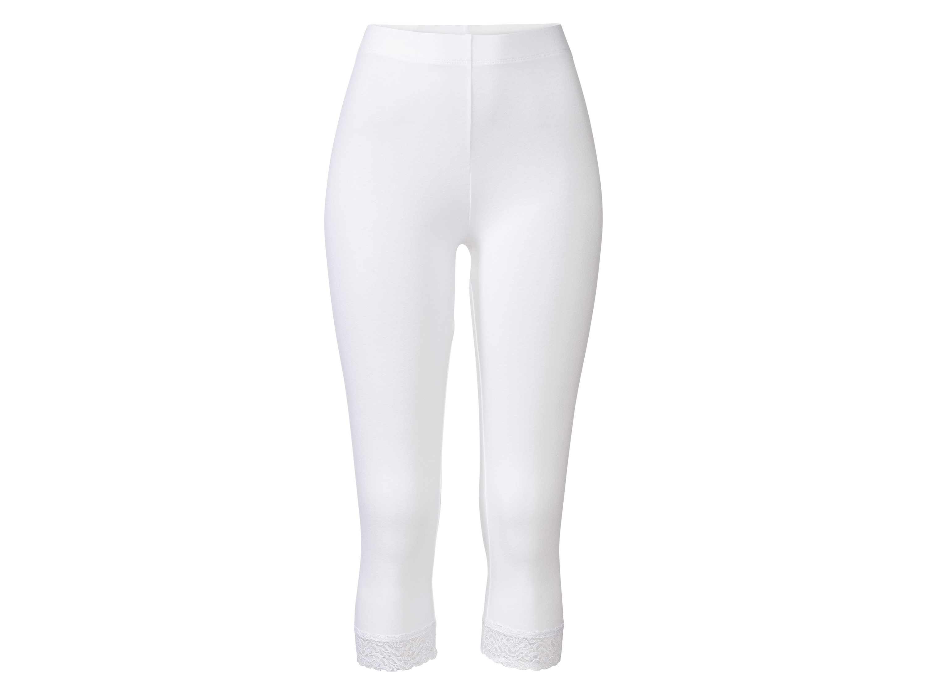 esmara Legginsy damskie 3/4 Biały, XS 32/34