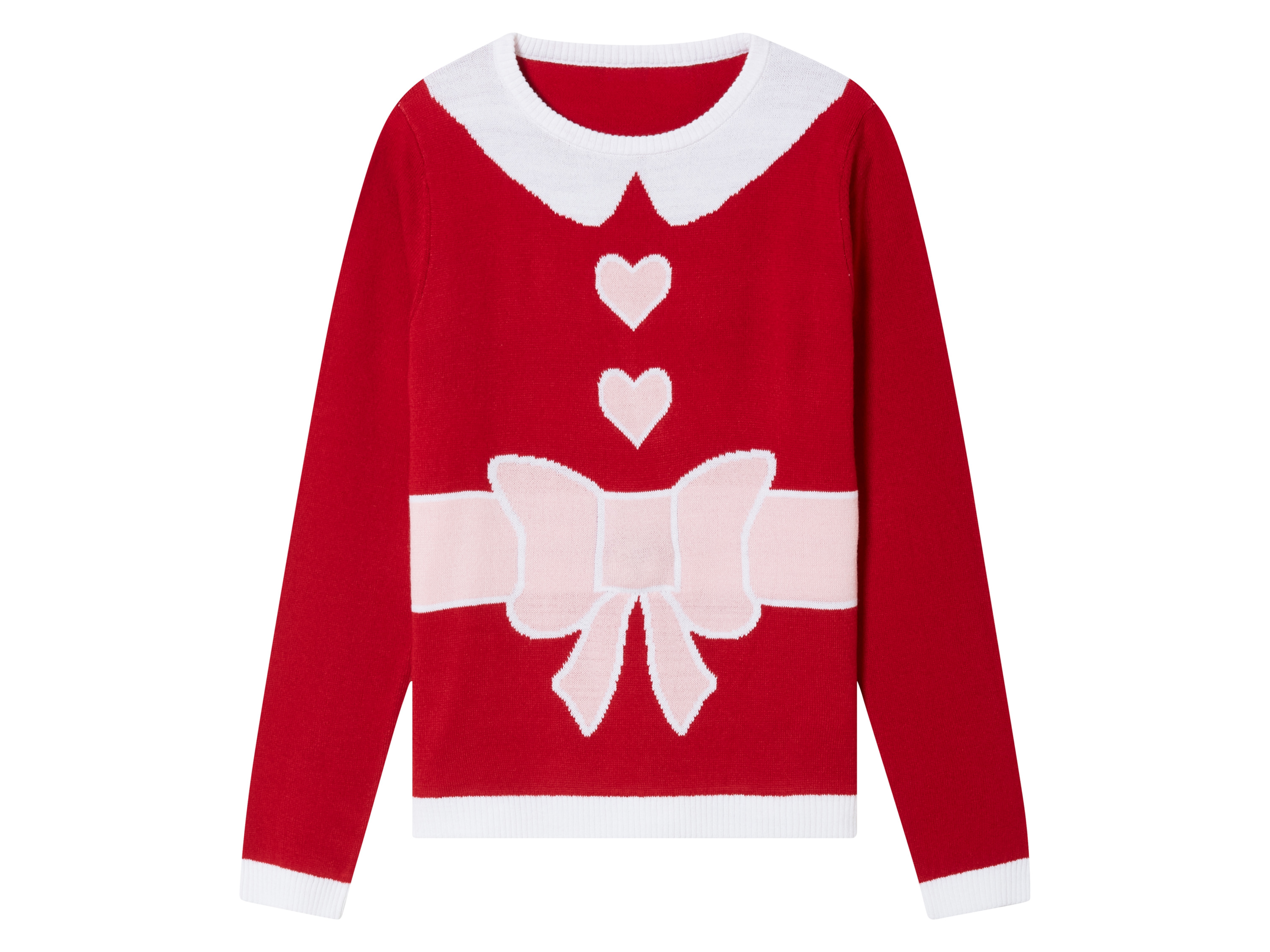 pepperts! Świąteczny sweter dziewczęcy LED Czerwony, 134/140