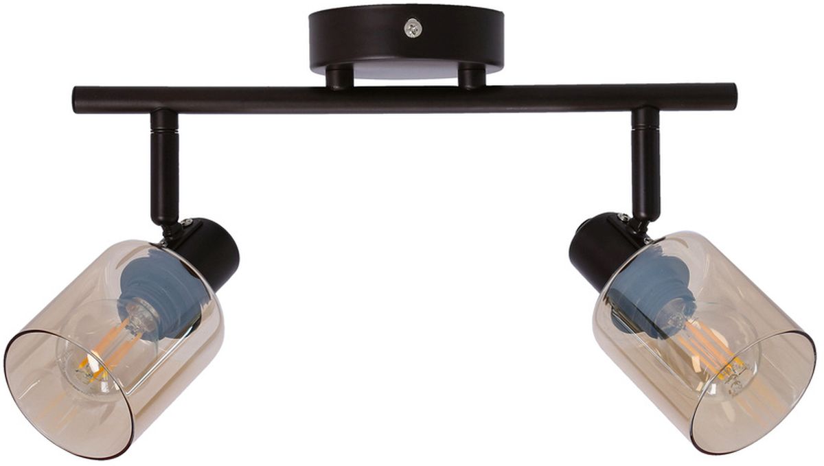 Darmowa Dostawa - Lampa podsufitowa 2x40 W czarna-bursztynowa Candellux Agra 9225043
